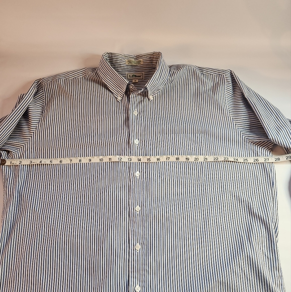 LL Bean Single Needle Tailoring Button Down Shirt Mens 18-35 - Picture 6 of 9
